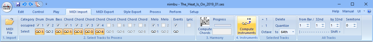 MIDI Import Tab