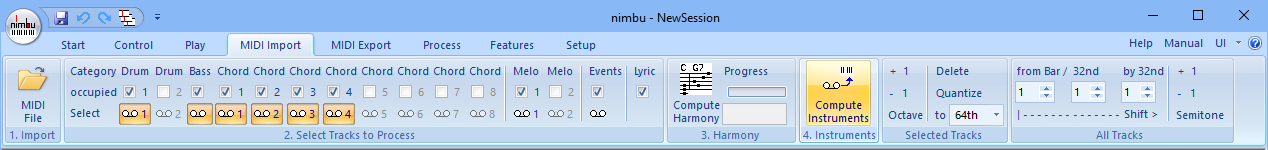 MIDI Import Tab
