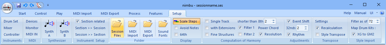 Setup Tab