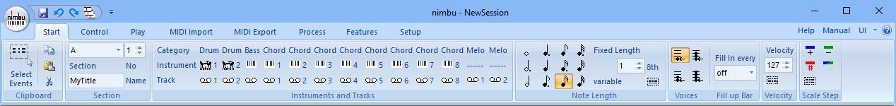 Start Tab